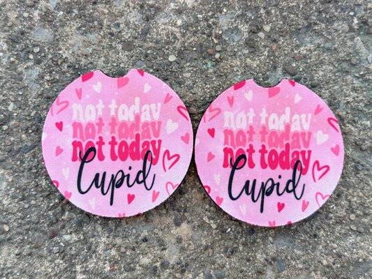 Not Today Cupid Car Coasters