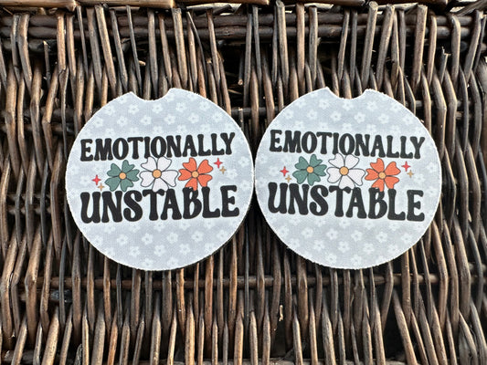 Emotionally Unstable Car Coasters