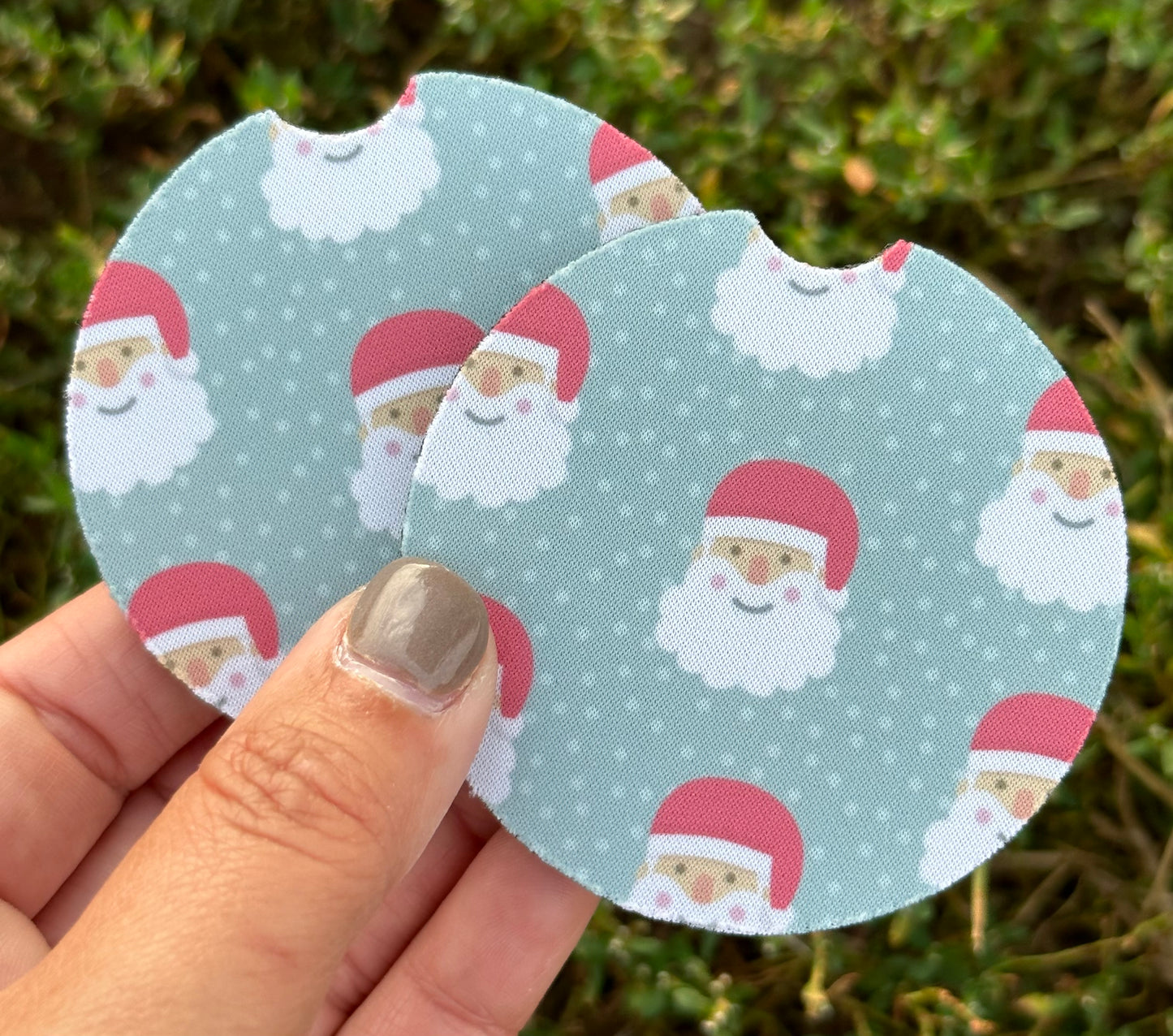 Blue Santa Car Coasters
