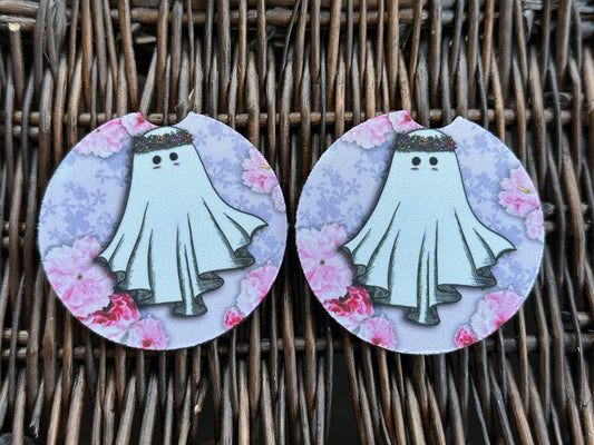 Floral Ghost Car Coasters