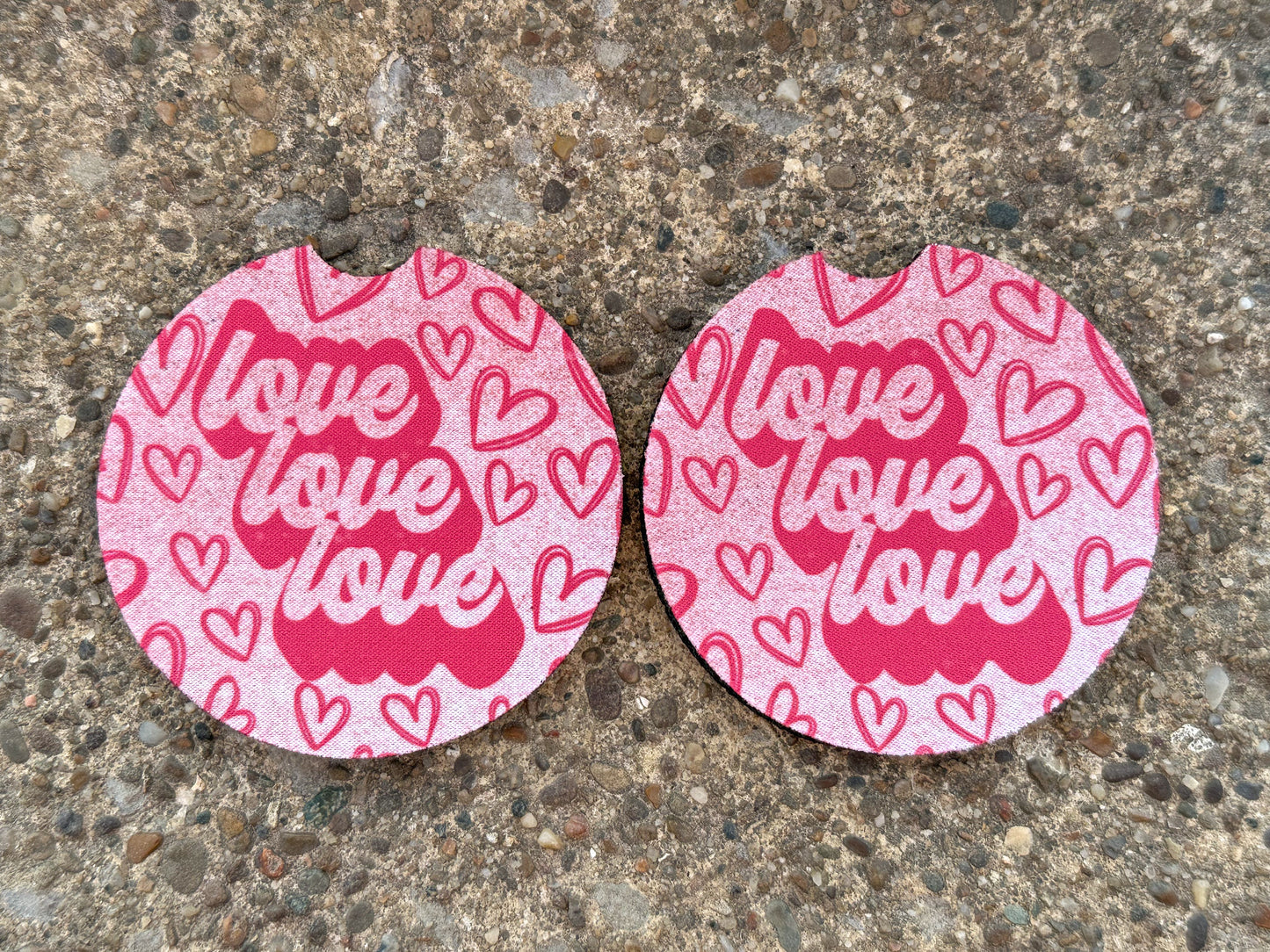 Love Love Love Car Coasters