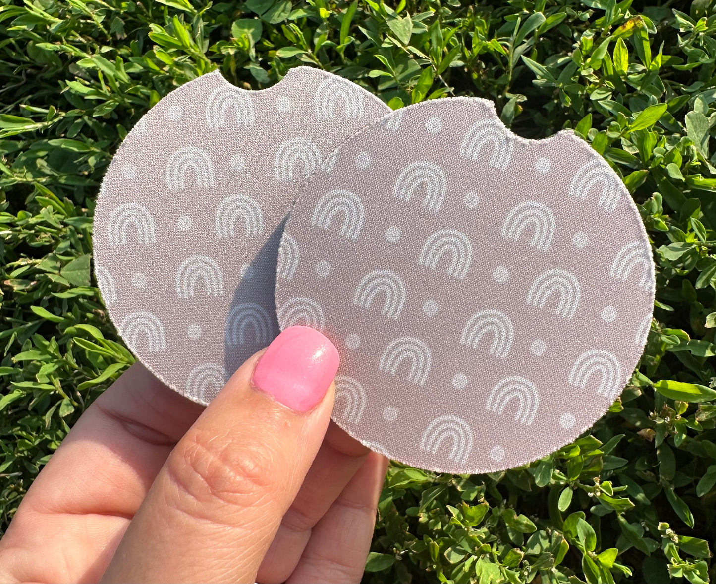 Tan Rainbow Car Coasters