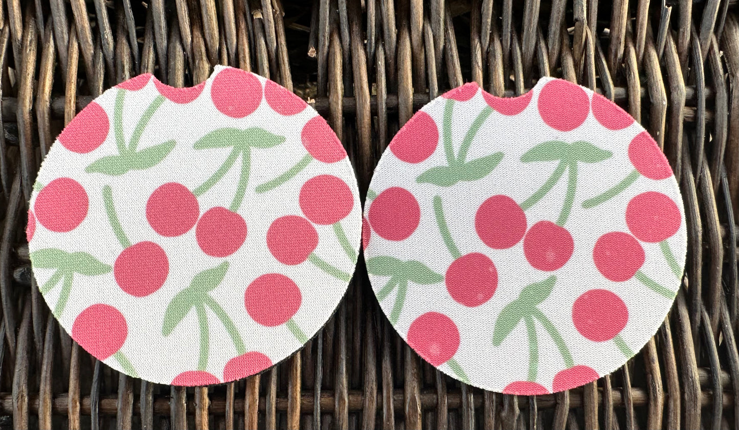 Cherry Car Coasters