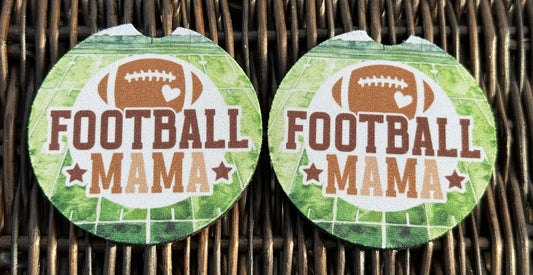 Football Mama Car Coasters