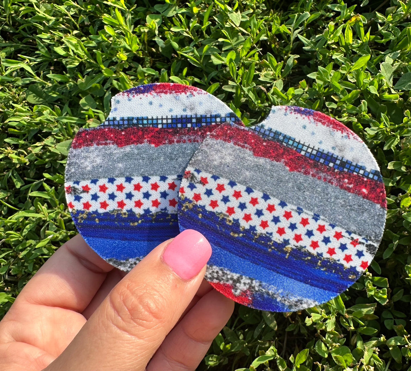Patriotic Stripe Car Coasters