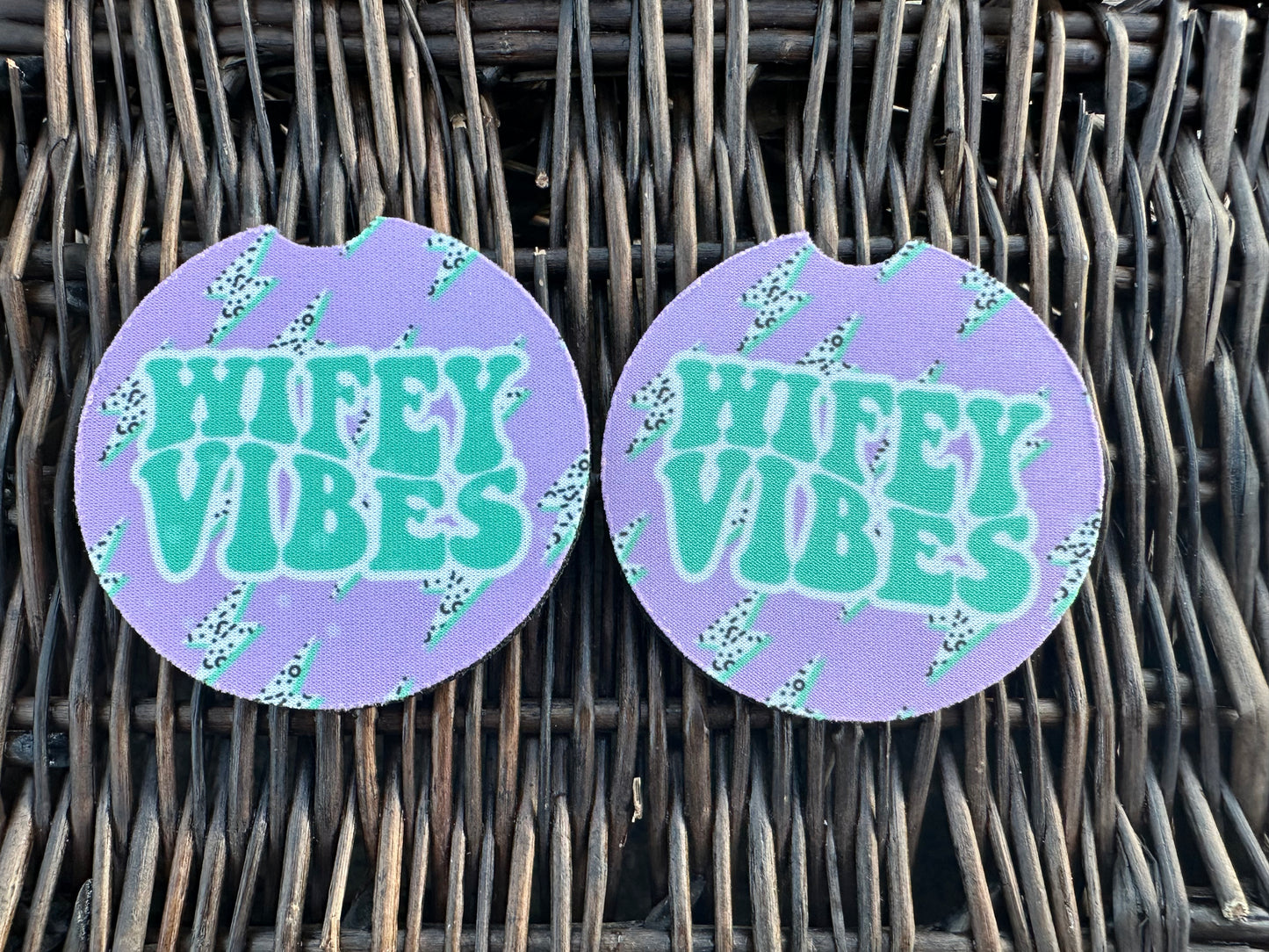 Wifey Vibes Car Coasters