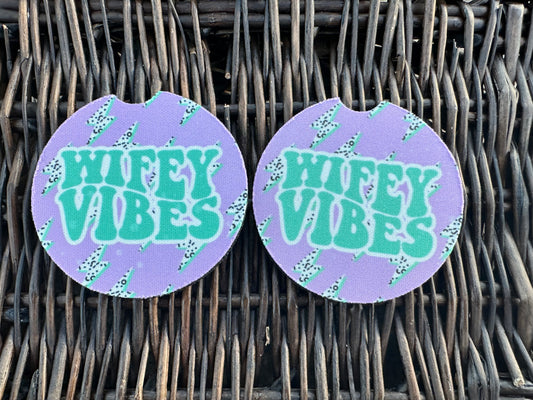 Wifey Vibes Car Coasters