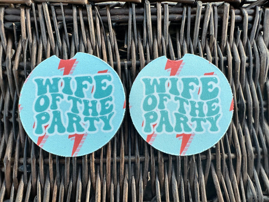 Wife Of The Party Car Coasters