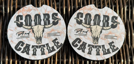 Coors Cattle Car Coasters