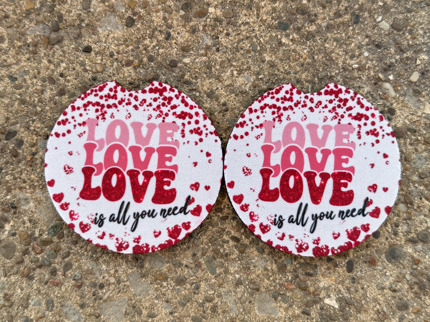 Love Is All You Need Car Coasters