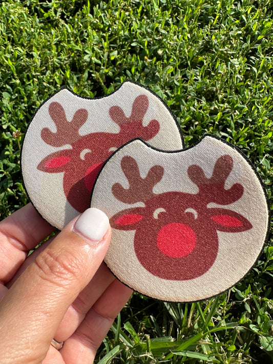 Reindeer Sugar Cookie Car Coasters