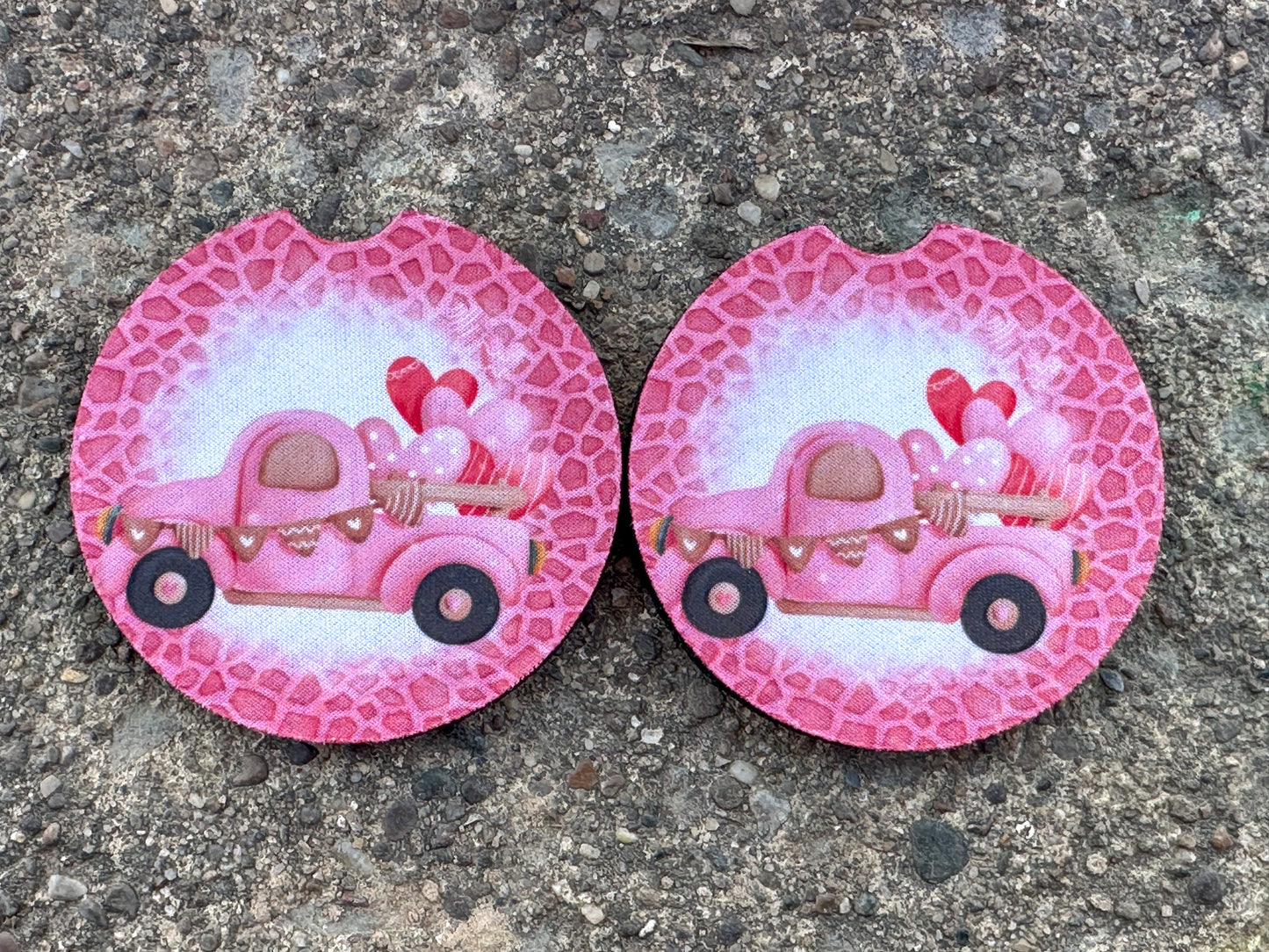 Pink Truck Car Coasters