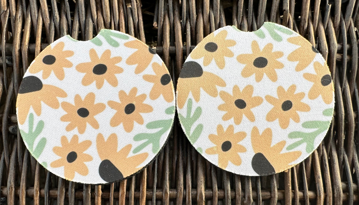 Floral Car Coasters