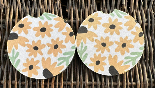 Floral Car Coasters