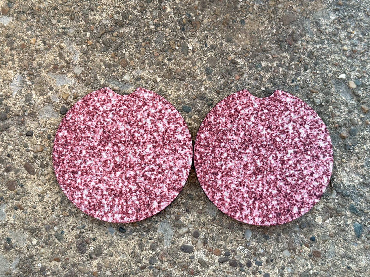Pink Glitter Car Coasters