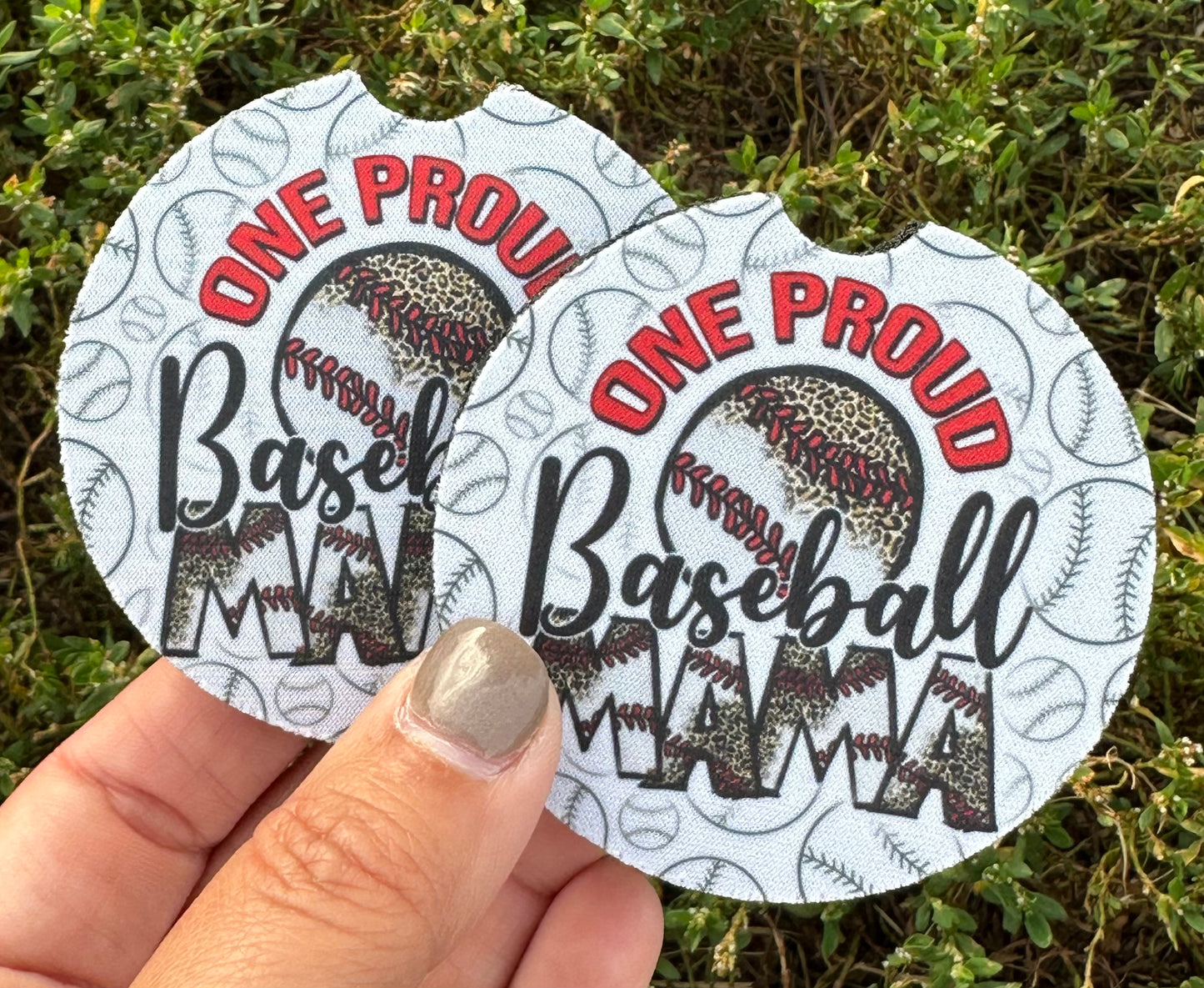 One Proud Baseball Mama Car Coasters