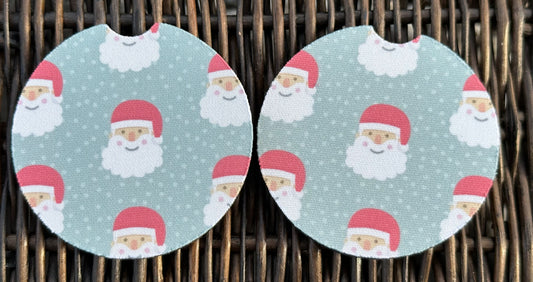 Blue Santa Car Coasters