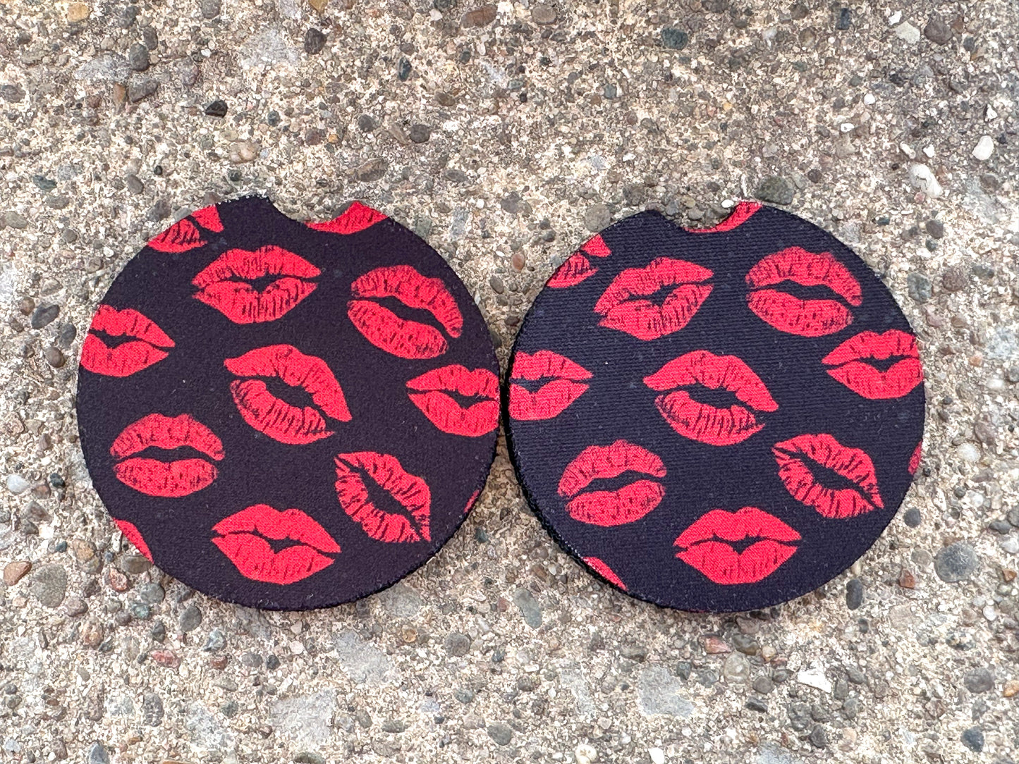 Lips Car Coasters