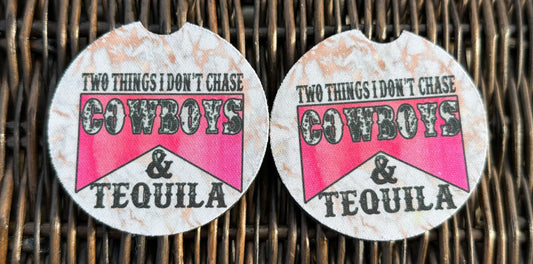 Cowboys & Tequila Car Coasters