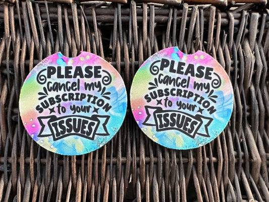 Please Cancel My Subscription Car Coasters