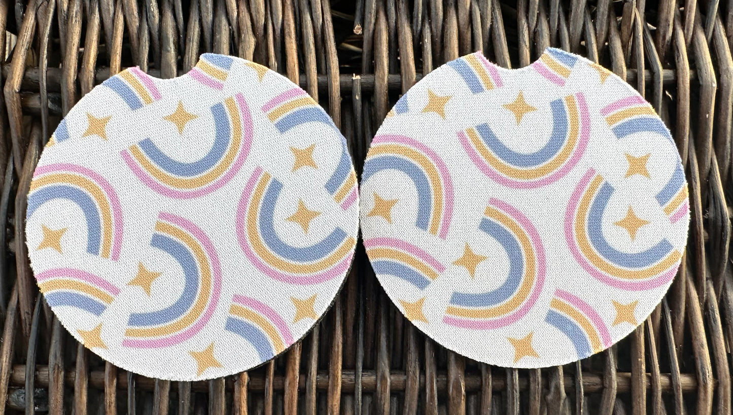 Rainbow Car Coasters