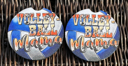 Volleyball Mama Car Coasters
