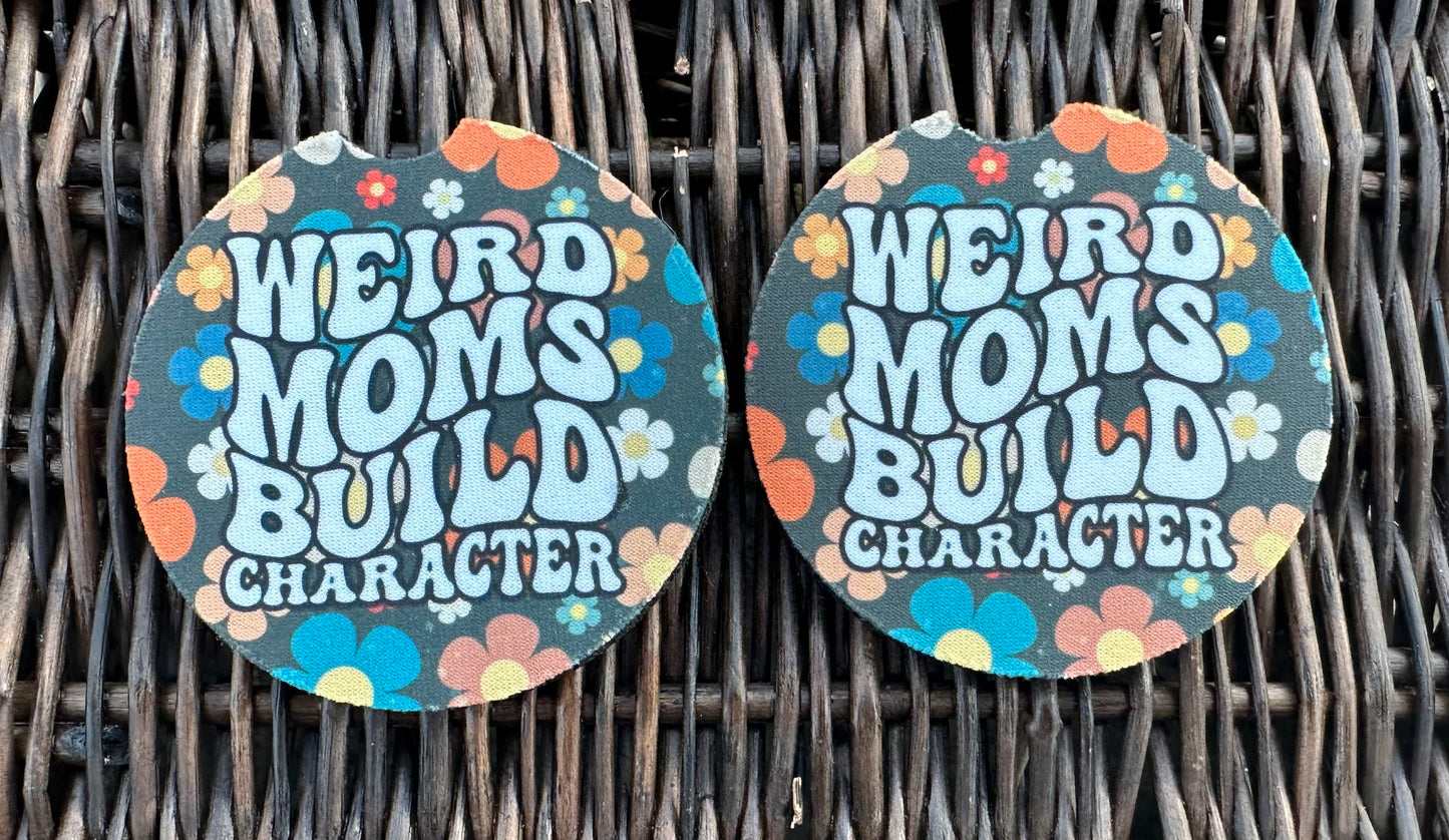 Weird Moms Build Character Car Coasters