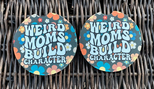 Weird Moms Build Character Car Coasters