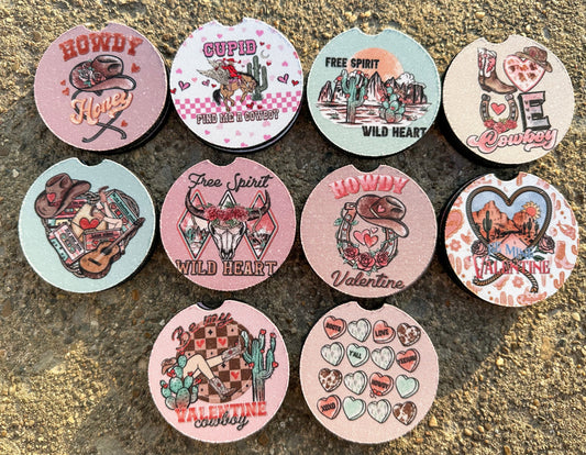 Country Valentine Car Coaster Bundle (8)