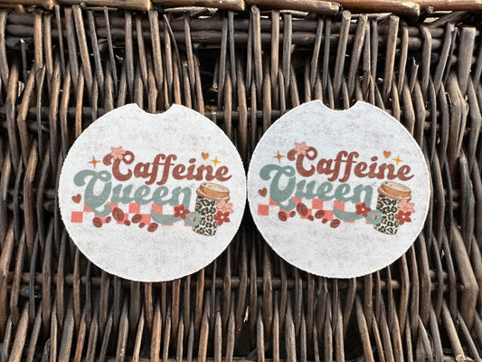 Caffeine Queen Car Coasters