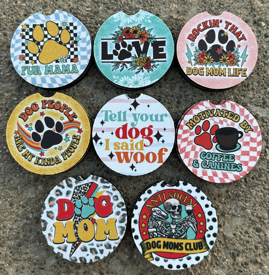 Dog Mama Car Coaster Bundle (8)