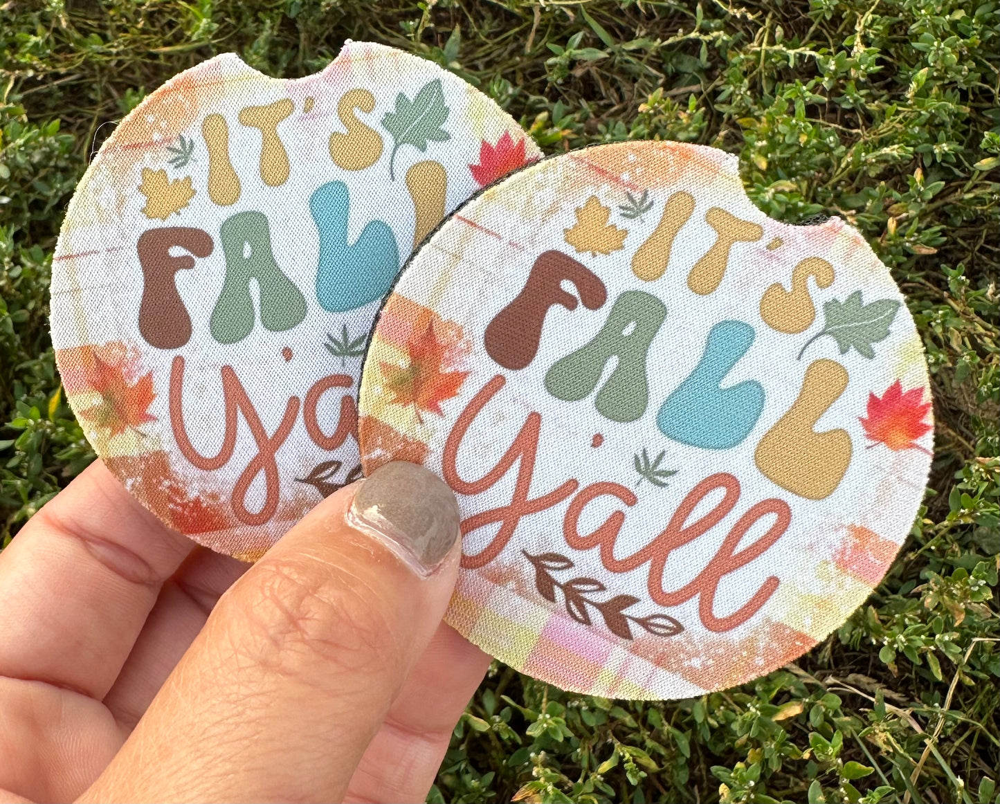 It’s Fall Y’all Car Coasters