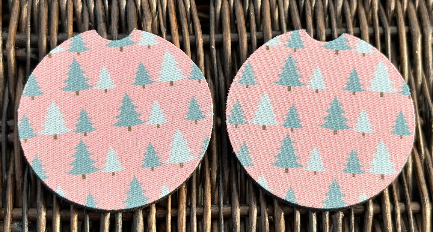 Coral & Mint Car Coasters