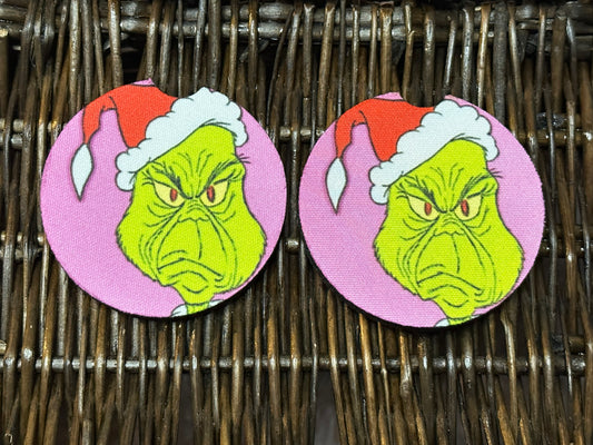 Green Guy (Pink) Car Coasters