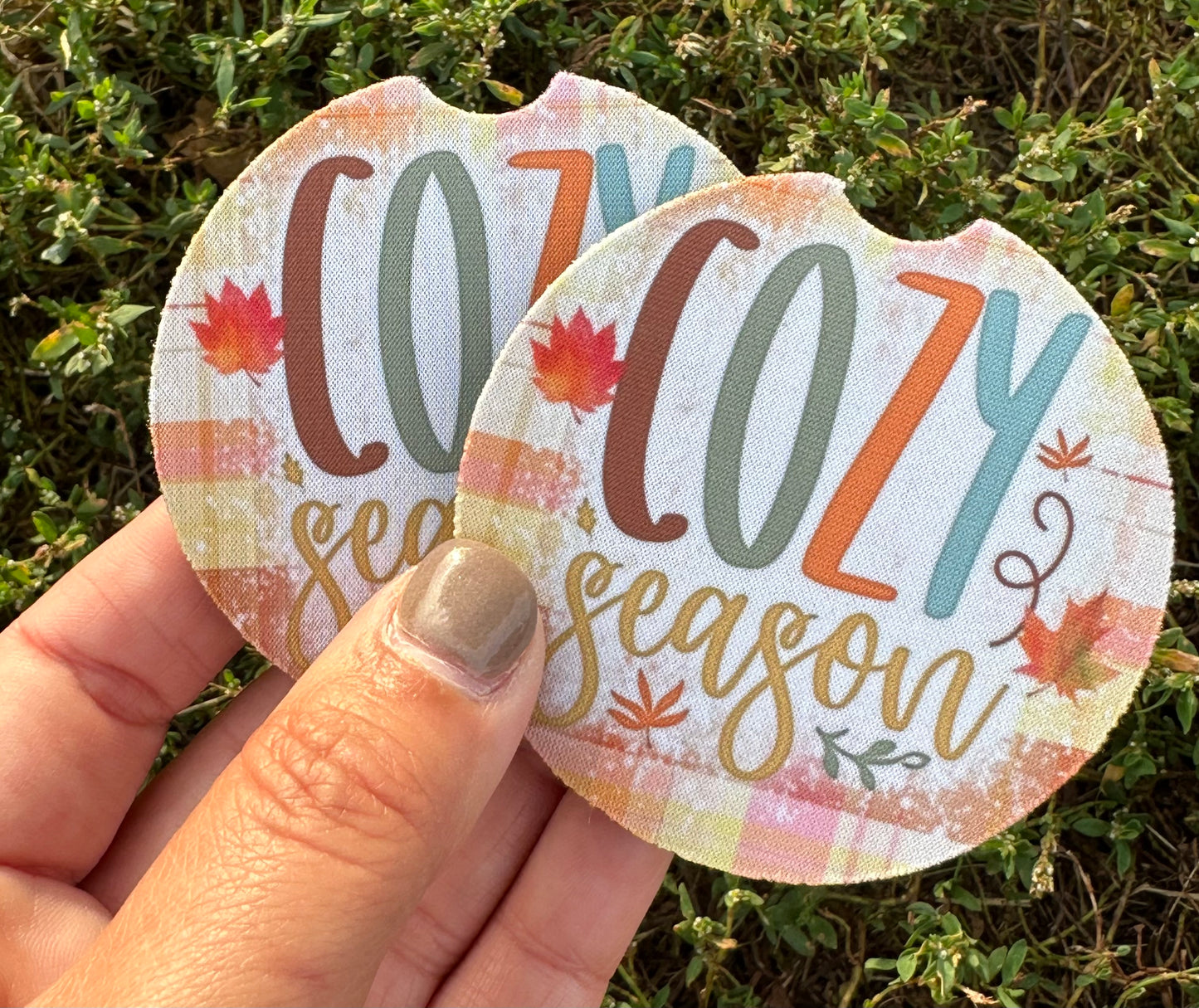 Cozy Season Car Coasters