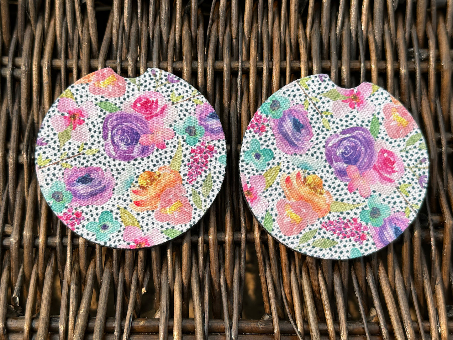 Floral Car Coasters