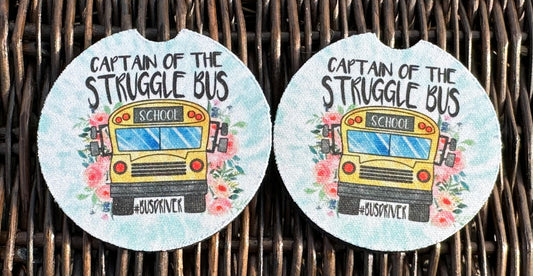 Struggle Bus Car Coasters