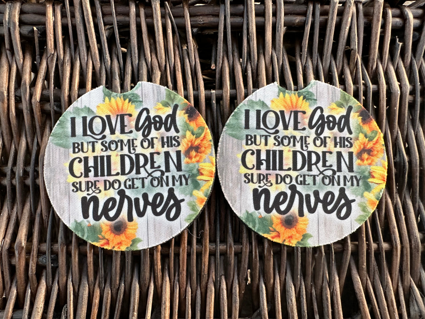 Some Of His Children Get On My Nerves Car Coasters