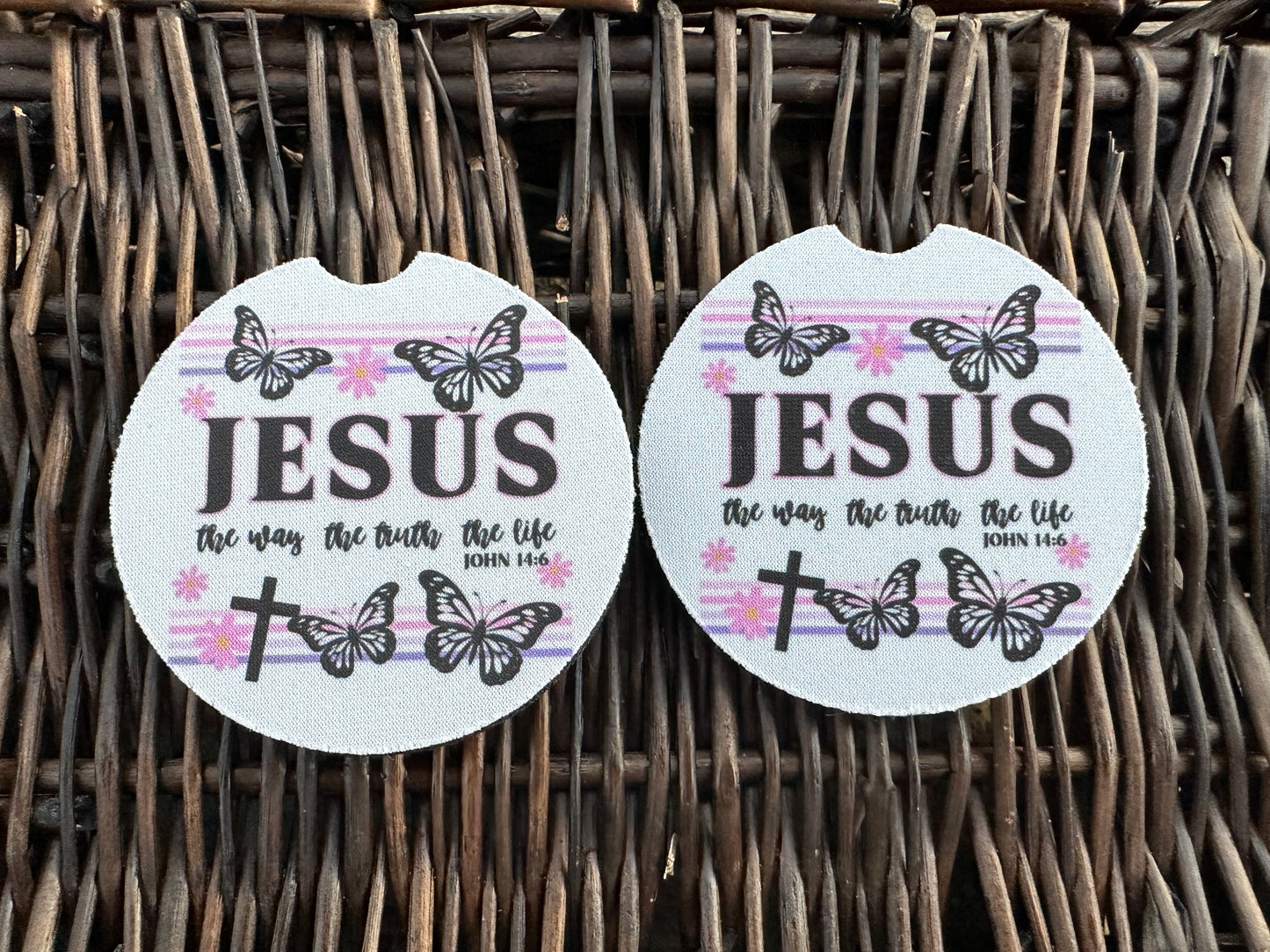 Jesus The Way The Truth The Life Car Coasters