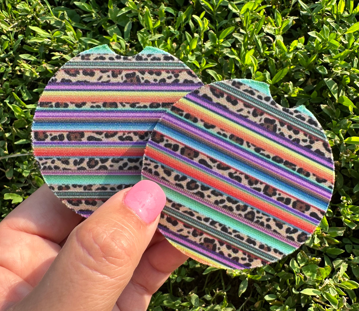 Leopard Serape Car Coasters