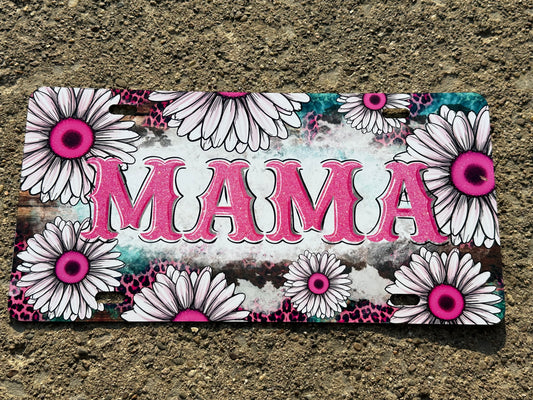 Floral Mama License Plate