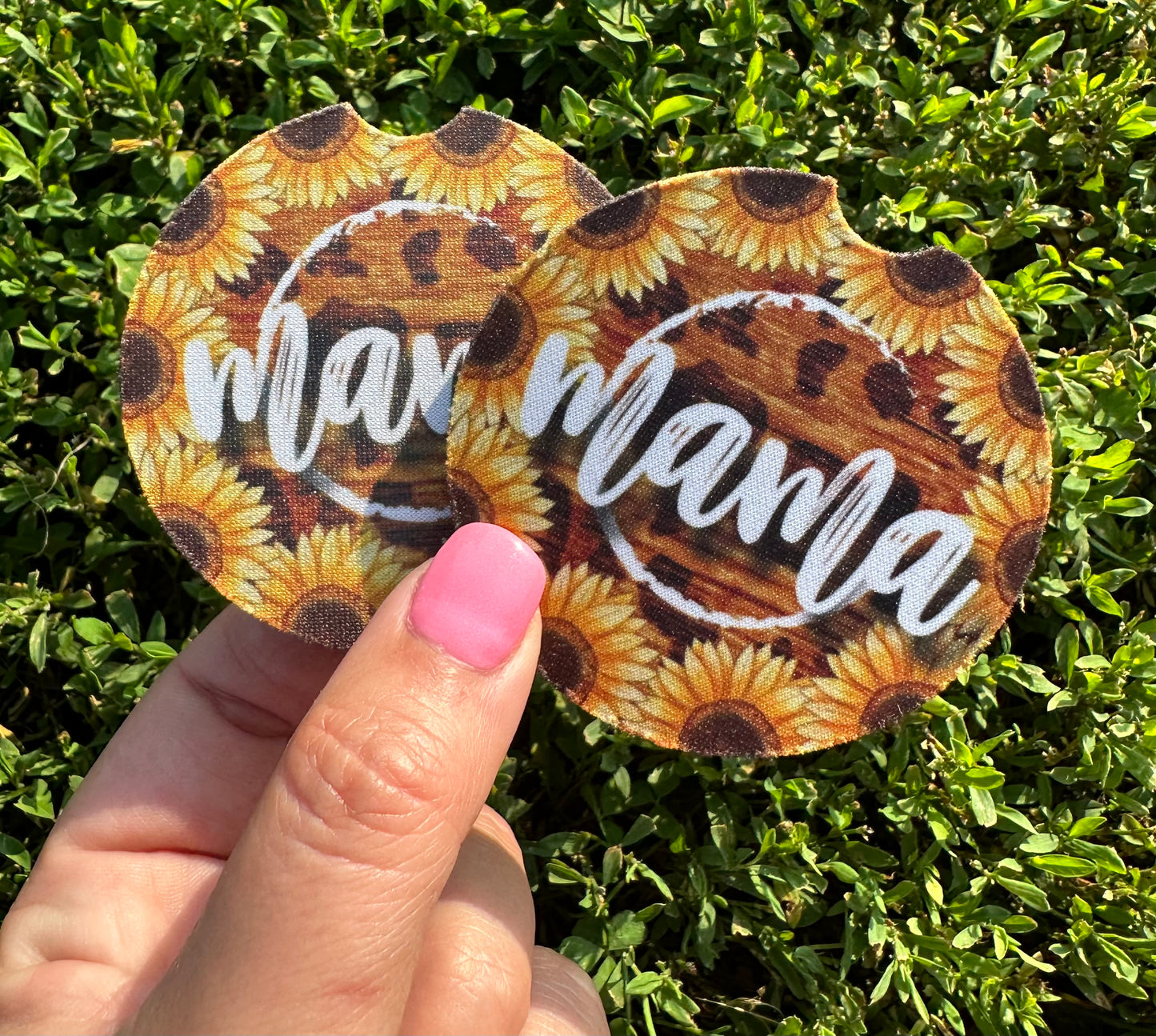 Sunflower Mama Car Coasters