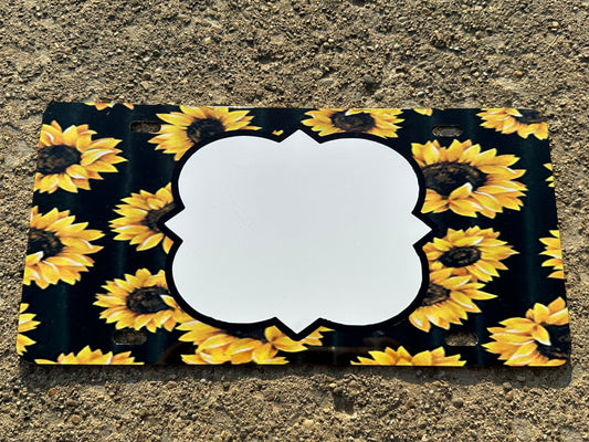 BLANK Sunflower License Plate
