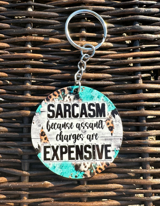 Sarcasm Keychain