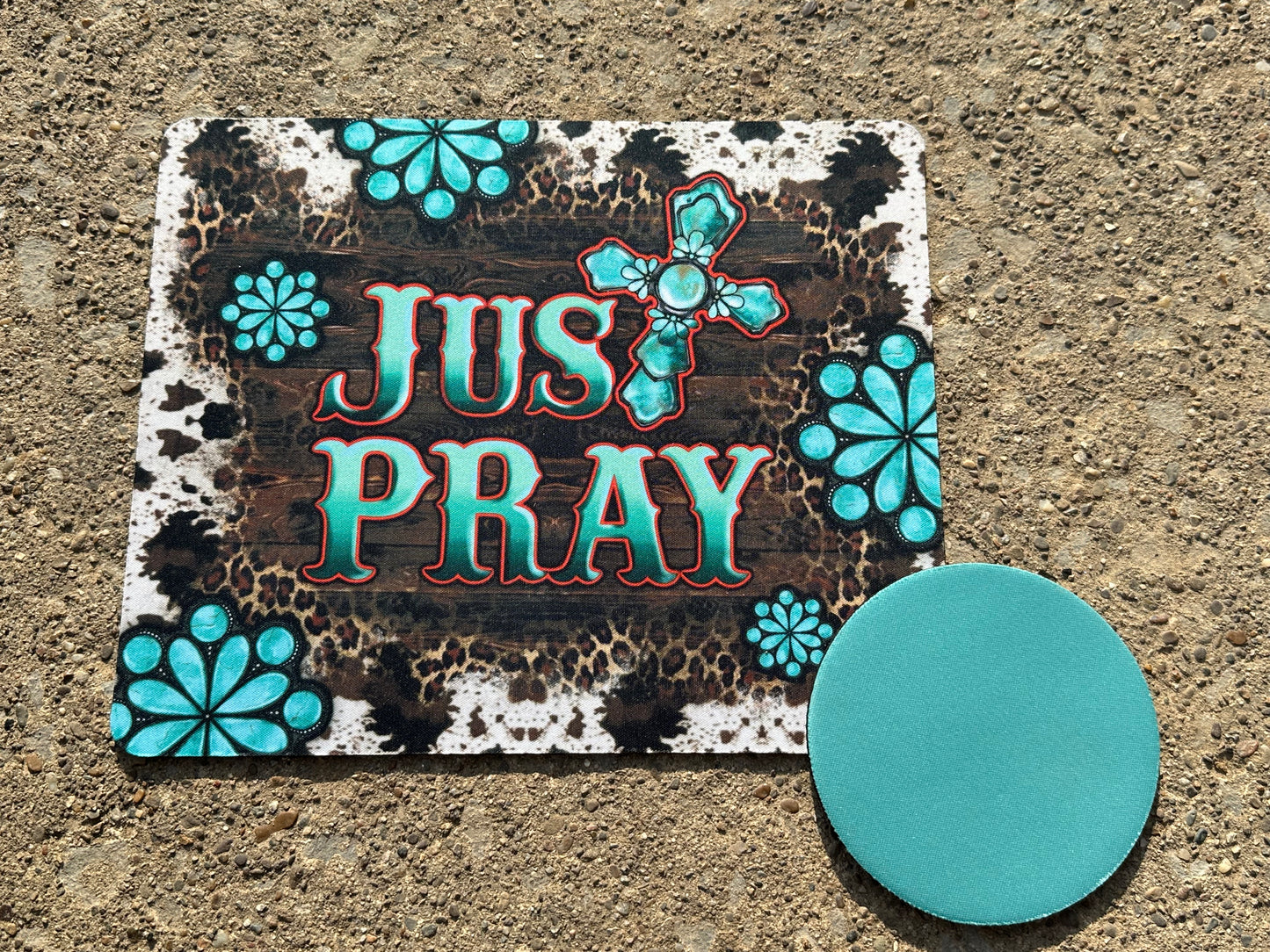 Just Pray Mouse Pad & Coaster Set