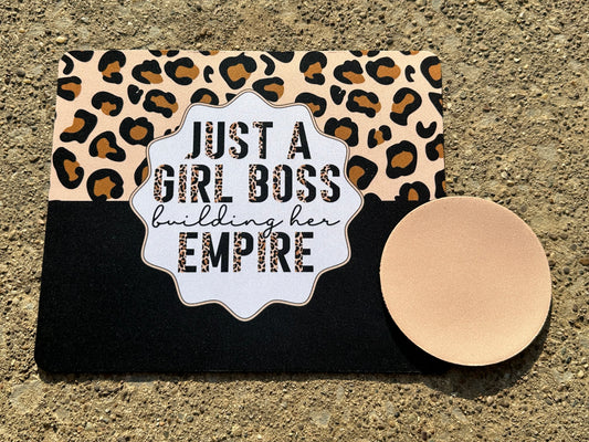 Just A Girl Boss Mouse Pad & Coaster Set