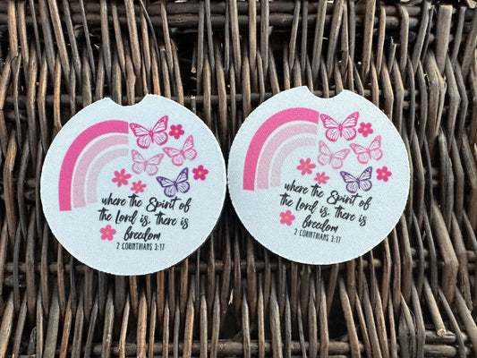 There Is Freedom Car Coasters