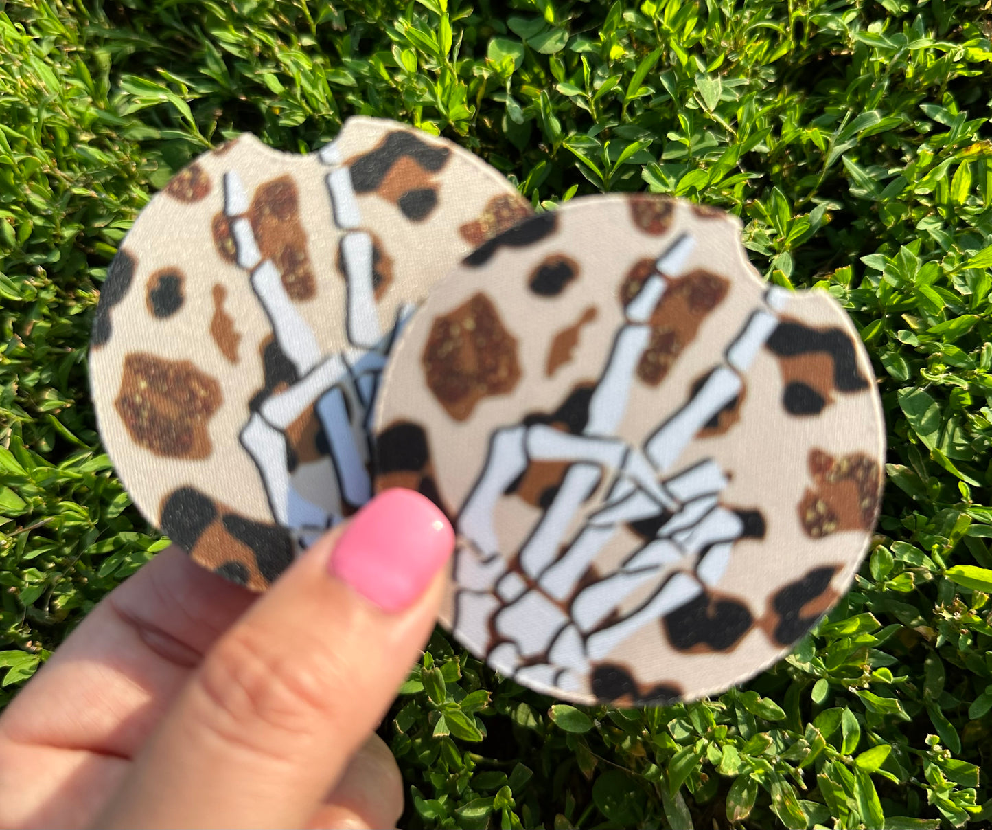 Skeleton Hand Car Coasters