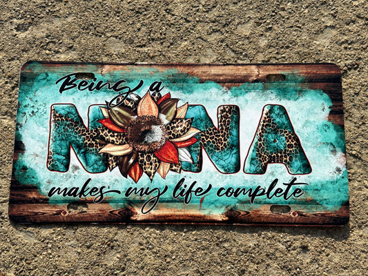 Being A Nana License Plate