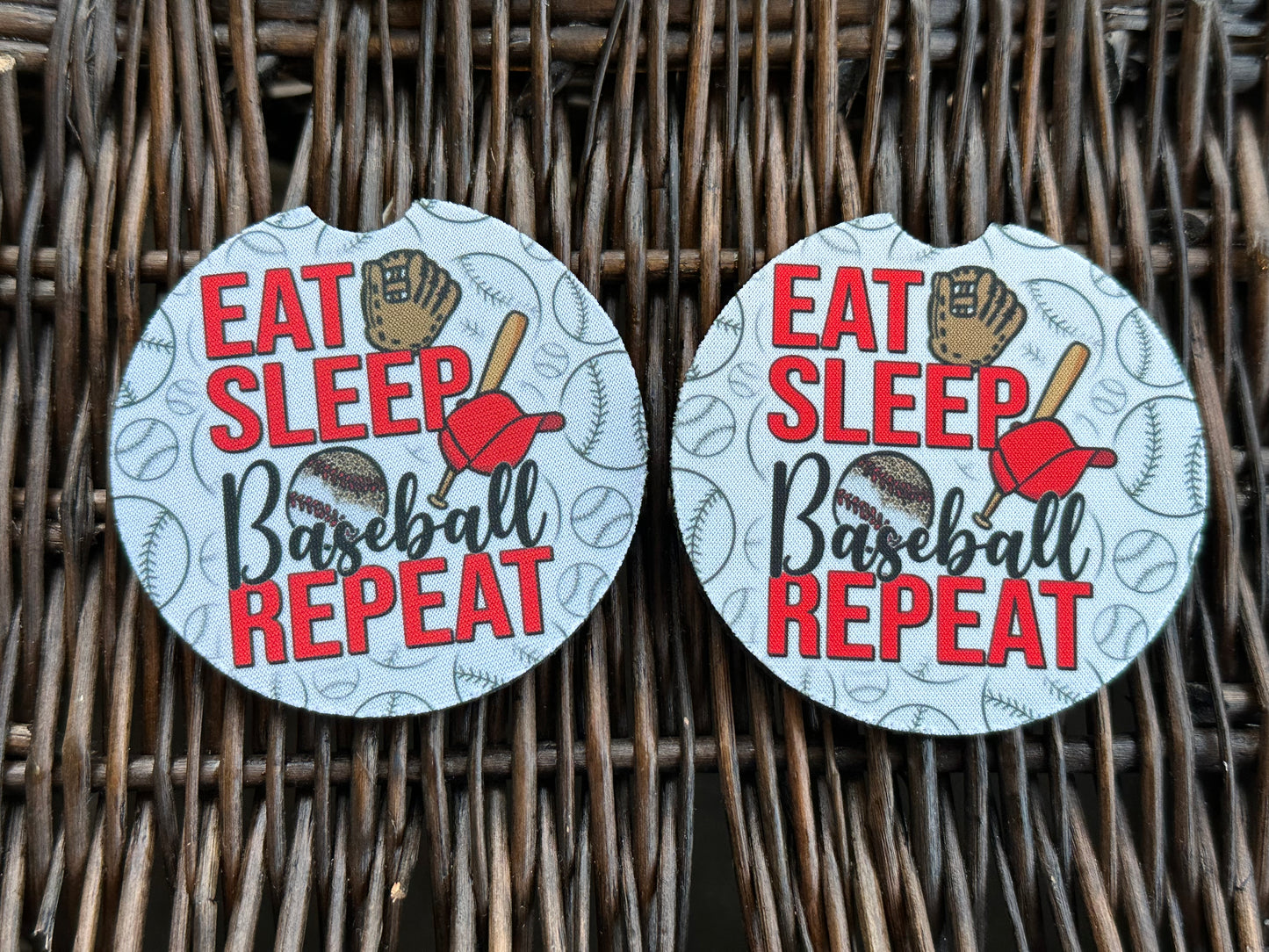 Eat Sleep Baseball Coasters